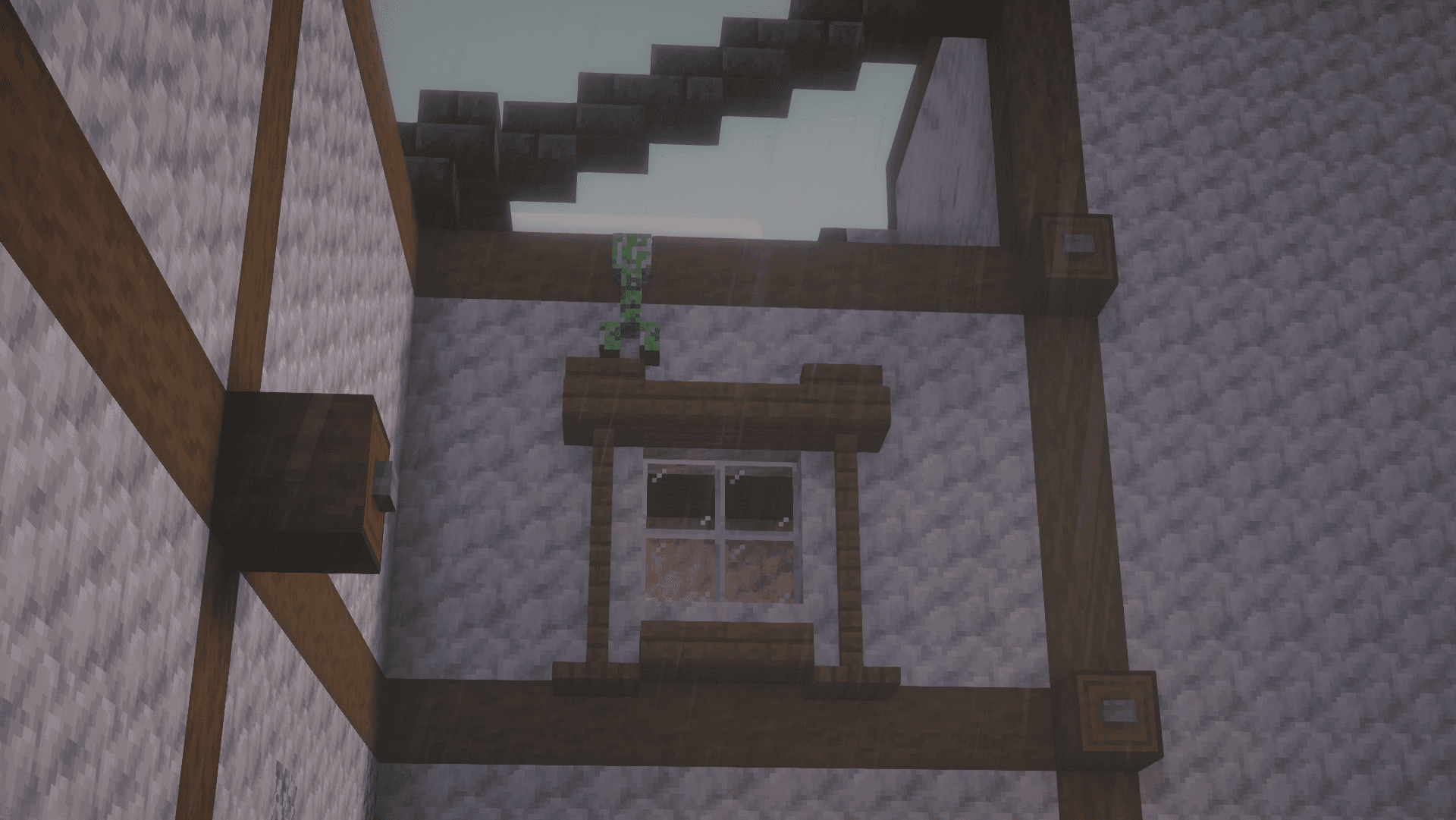 Creeper auf dem Fenster