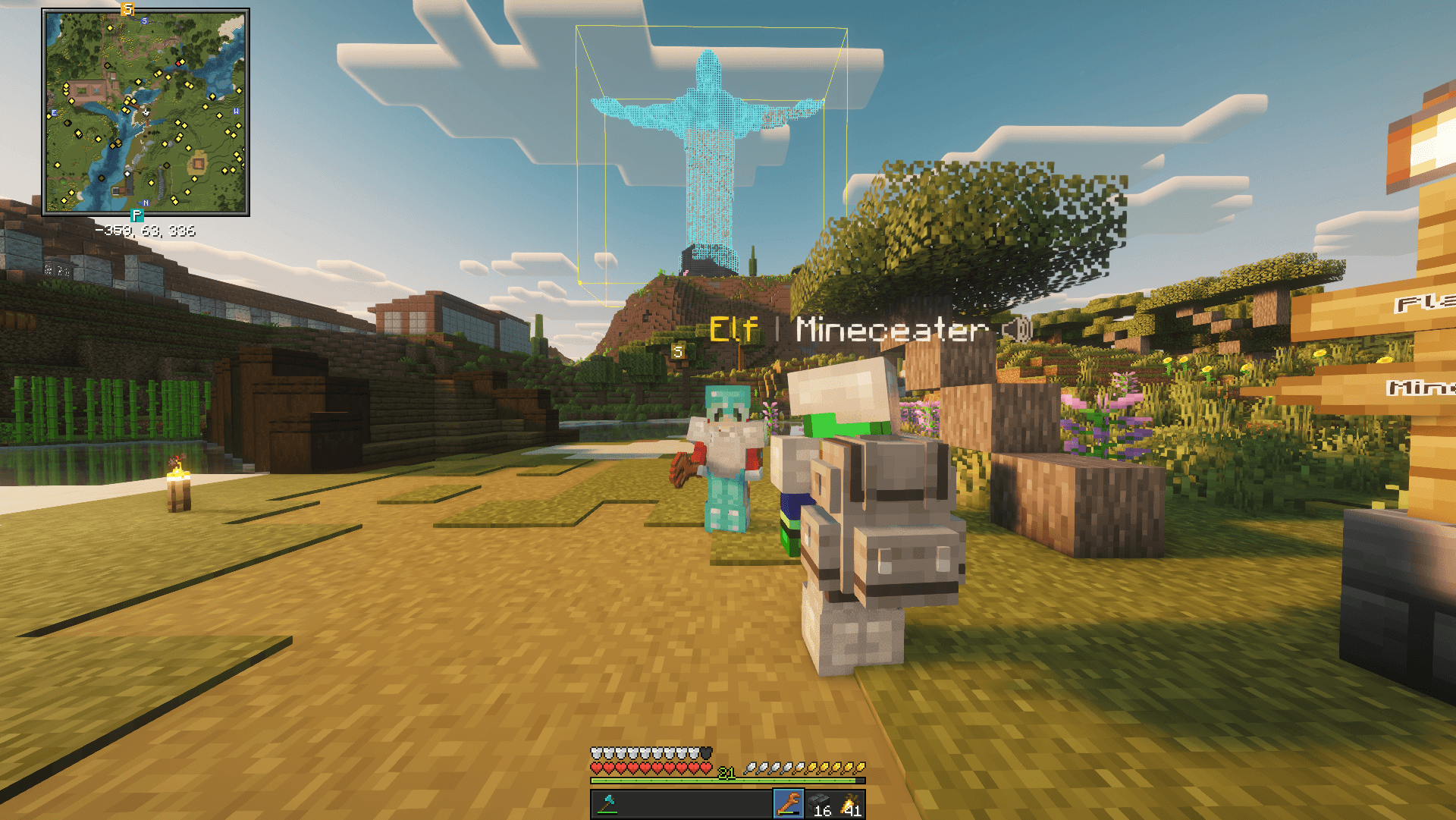 Selfie mit Jesus im Hintergrund